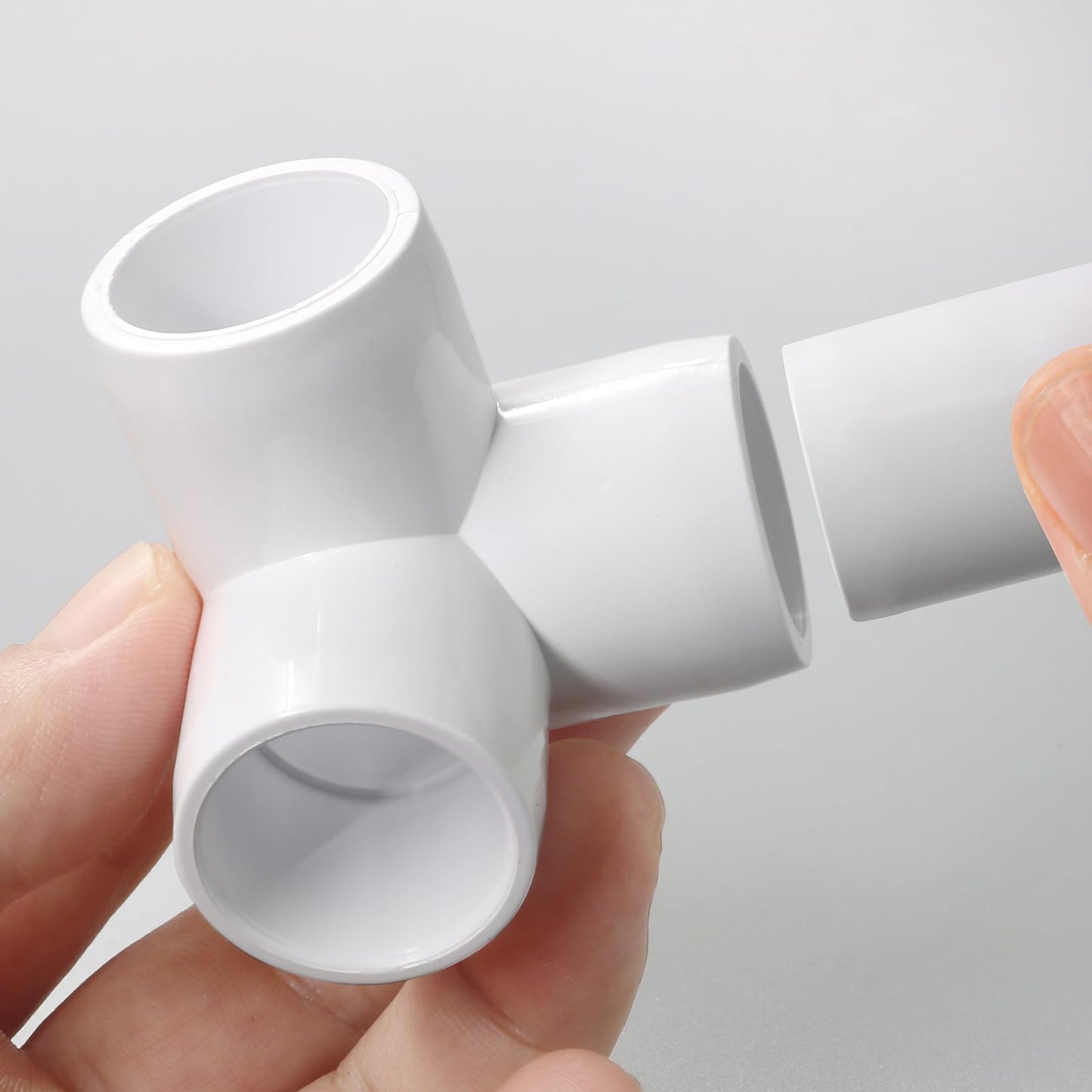 Zernmiarder 3 Way PVC Pipe Fittings 1/2 Inch, PVC Elbow Corner Side Outlet Tee Fitting, SCH40 Furniture Grade PVC Pipe Connectors - Fits 1/2" PVC Pipes, 4 Pieces