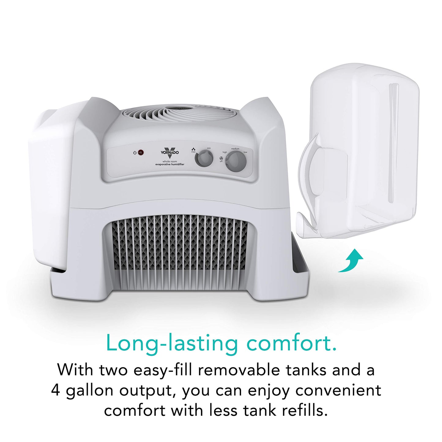 Vornado Evap40 4-Gallon Evaporative Humidifier with Adjustable Humidistat and 3 Speeds
