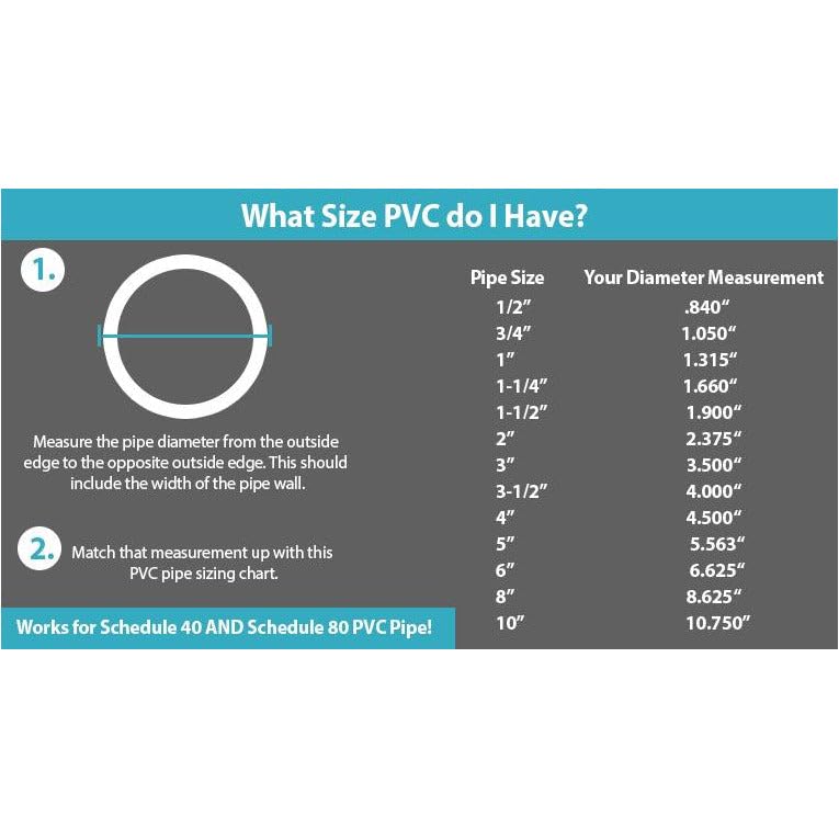 PVC Pipe Sch40 1/2 Inch (0.5) White Custom Length 1FT Feet